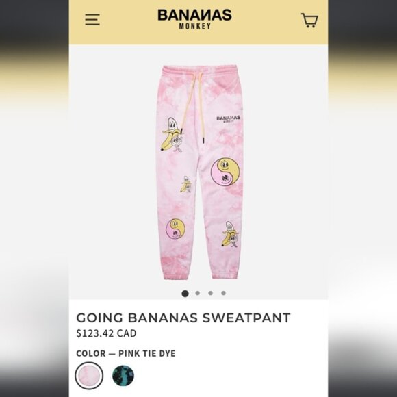Nwot Bananas monkey 🐒 2023 release size M joggers - Picture 10 of 11